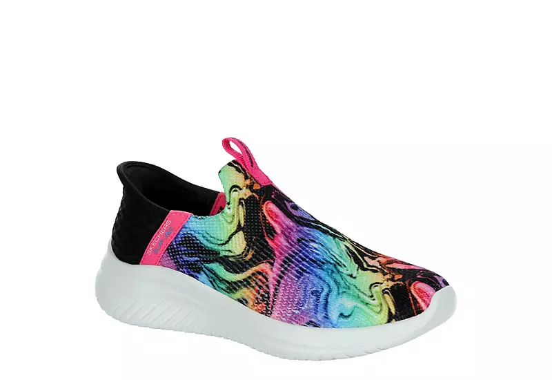 Skechers Girls Ultra Flex Slip-in Slip On Sneaker - Black 1 Skechers Girls Ultra Flex Slip-in Slip On Sneaker - Black
