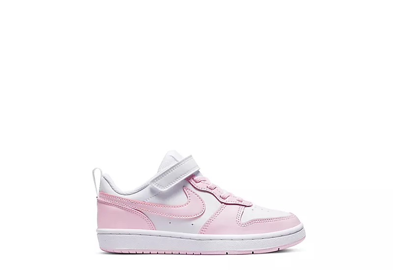 Nike Girls Court Borough 2 Low Top Sneaker - White 2 Nike Girls Court Borough 2 Low Top Sneaker - White - Image 2