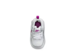 Nike Girls Infant Court Borough 2 Mid Top Sneaker - Platinum -Best Shoes Specialty Store US 01 808080 04