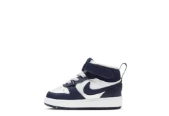 Nike Boys Infant Court Borough Mid 2 Sneakers - White -Best Shoes Specialty Store US 01 808166 02