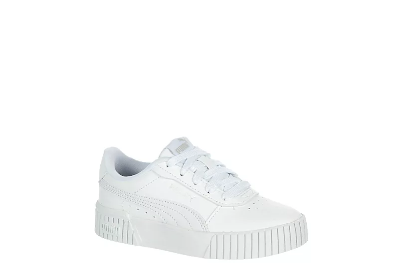 Puma Girls Carina Sneaker - White 1 Puma Girls Carina Sneaker - White