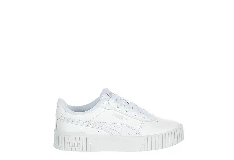 Puma Girls Carina Sneaker - White 2 Puma Girls Carina Sneaker - White - Image 2