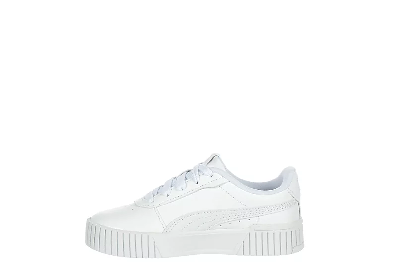 Puma Girls Carina Sneaker - White 4 Puma Girls Carina Sneaker - White - Image 4