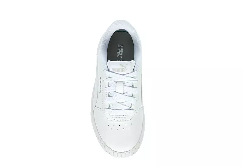 Puma Girls Carina Sneaker - White 6 Puma Girls Carina Sneaker - White - Image 6