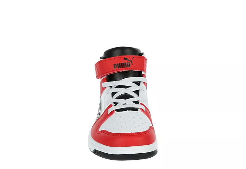 Puma Boys Rebound Layup Sl Sneaker - White 3 Puma Boys Rebound Layup Sl Sneaker - White - Image 3
