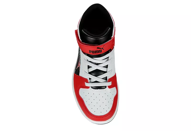 Puma Boys Rebound Layup Sl Sneaker - White 6 Puma Boys Rebound Layup Sl Sneaker - White - Image 6