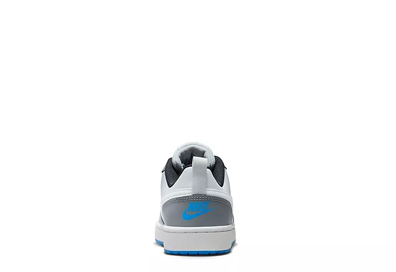 Nike Boys Court Borough 2 Low Top Sneaker - Grey 4 Nike Boys Court Borough 2 Low Top Sneaker - Grey - Image 4