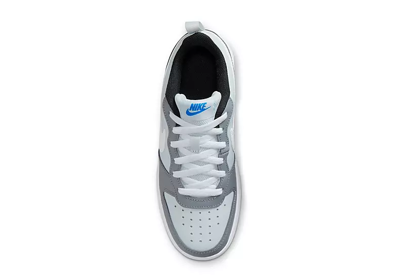 Nike Boys Court Borough 2 Low Top Sneaker - Grey 5 Nike Boys Court Borough 2 Low Top Sneaker - Grey - Image 5