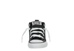 Converse Boys Chuck Taylor All Star Street Mid Sneaker - Black -Best Shoes Specialty Store US 01 808318 02