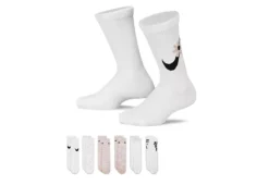 Nike Girls Daisy Crew Socks 6 Pairs - Pink