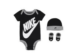 Nike Boys 3 Piece Onesie Set - Black